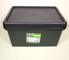 Image of Wham Bam Black Very Strong Plastic Storage Box 16 litre With Lid 100% Recycled