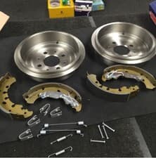 Image of VAUXHALL CORSA E  2014-2019 REAR BRAKE DRUM BRAKE SHOES FITTING KIT 228MM