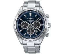 Image of Seiko Selection SBPY183 Solar Chronograph Blue Dial Sapphire 42mm Men's Watch