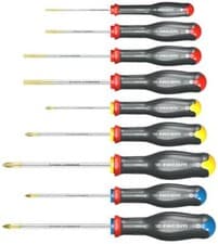 Image of Facom AT.9PB Protwist® 9 Piece Slotted, Pozi & Phillips Screwdriver Set
