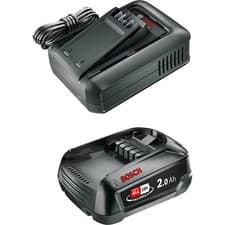 Image of Bosch Genuine GREEN P4A 18v Cordless Li-ion Battery 2ah and Fast Charger