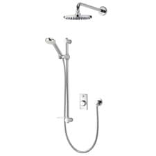 Image of Aqualisa Visage Q Smart Concealed Shower - Adj. Head, 200mm Drencher, HP/Combi