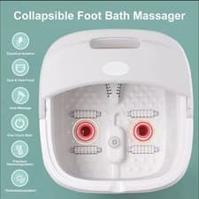 Image of Collapsible Heated Foot Spa Bath – Electric Bubble & Vibration Massage Rollers