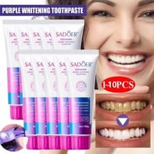 Image of Purple Whitening Toothpaste 100g Deep Clean Stain Removal Fresh Breath Oral Care