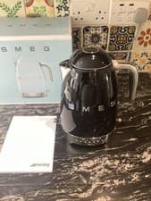 Image of SMEG 50's Retro Style Variable Temperature Kettle, Black - KLF04BLUK