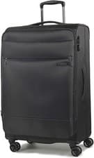 Image of ROCK Deluxe Lite Soft Expandable Suitcase with 8 wheel  Large size TR-0161-BLK