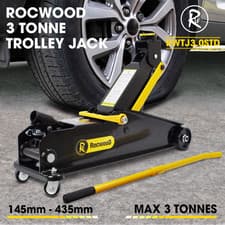 Image of Trolley Jack 3 Ton Tonne Hydraulic Floor Lifting Car Van Garage Tool 145-435mm