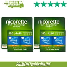 Image of 2x - Nicorette Fruit 2mg Lozenge – 160 Lozenges Each (Total 320) ⭐⭐⭐⭐⭐