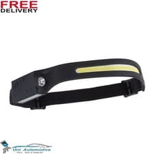 Image of Draper COB LED Rechargeable 2-in-1 Head Torch with Wave Sensor, 3W, USB-C Cable