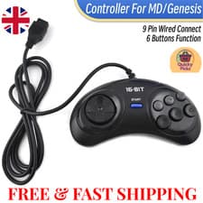 Image of 6 Button Gamepad Controller For SEGA MegaDrive mega drive 1 & 2 consoles