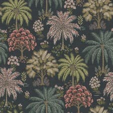 Image of Tropical Trees Wallpaper Roll Holden 14291 Elegant Botanical Print Muted Navy