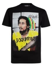 Image of DSQUARED2 Bob Marley Print T-Shirt Size Medium GENUINE RRP £250 #R10