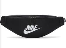 Image of Nike Unisex Heritage Waist Bags Casual Black Run Gym Casual Hip-Bag DB0490-010