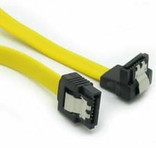 Image of Right Angle 50cm SATA Cable Serial ATA Data Lead Locking Latching RA-RA 0.5m 6GB