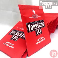 Image of YORKSHIRE Tea Bags SACHETS Individual ENVELOPED Tagged 100% BLACK Classic