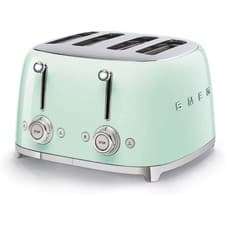 Image of Smeg 4 Slice Retro Style Toaster in Pastel Green | TSF03PGUK | Brand New