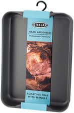 Image of Stellar Hard Anodised, 36 x 25 x 7cm Handled Roasting Tray