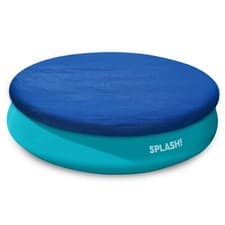 Image of 8ft Swimming Pool Cover Fast Set Round Paddling Sheet Debris Prompt Garden