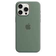 Image of Genuine / Official Apple iPhone 15 Pro Max Silicone Case / Cover - Cypress Green