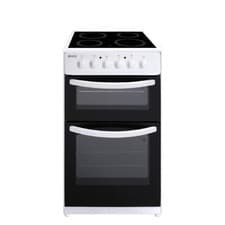 Image of Haden 50cm Freestanding Double Oven Electric Cooker 4 Zone Ceramic Hob and Fan