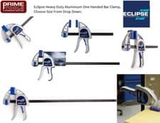 Image of Eclipse Heavy Duty Aluminium One Handed Bar Clamp, Choose Size From Drop Down
