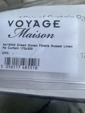 Image of Voyage maison Eilean Donan Thistle Russet curtains 170 x 300 cm new Sealed