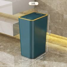 Image of Odour Proof Kitchen Bathroom Bin One Touch Lid Plastic Waste Bin Space Saving Le