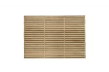 Image of 1.8m x 0.91/1.21/1.5/1.8m Contemporary Double Slatted Fence Panel - Pk of 3/4/5