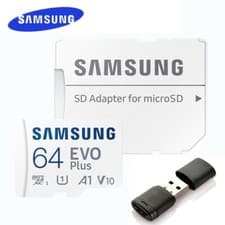 Image of 64GB  Samsung EVO plus 130MB/s Class 10 SDXC Micro SD 130MB/s. Life Warranties.