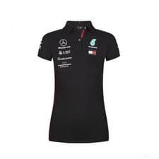 Image of 2019, Black, Mercedes Women's Team Polo Shirt