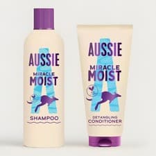 Image of Aussie Miracle Moist Shampoo & Conditioner Set For Dry Frizzy Hair 300ml/200ml
