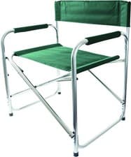 Image of Green Directors Chair Folding With Arms Aluminium Canvas Portable Camping Garden