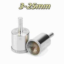 Image of Diamond Burr Grinding Bit Fine/Crude Spherical Concave Head Grinding Bit 3-25mm