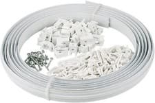 Image of Curtain Track Coil 4.5M White PVC Smooth Glide Bendable Straight Bay Windows