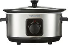 Image of Morphy Richards 3.5L Stainless Steel Slow Cooker, 3 Heat Settings, One Pot Solut