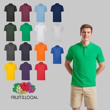 Image of Fruit of the Loom 65/35 Short Sleeve Cotton Polo Shirt - Small-5XL - 20 Colours