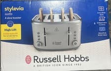 Image of Russell Hobbs 26293 Stylevia 4 Slice Toaster Mocha Extra Wide Slot FREE DELIVERY