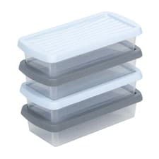 Image of Wham 800ml Storage Boxes With Lids 4 Pack