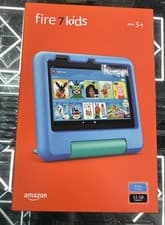 Image of Amazon Fire 7 Kids Tablet 7 Inch Display Ages 3-7 16gb Blue Lated New Sealed Uk