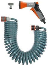 Image of Gardena 10m Spiral Hose Set Complete With Hose Gun