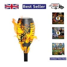 Image of Enchanting Waterproof Solar Flickering Flame Torch Lights for Pathway Decoration