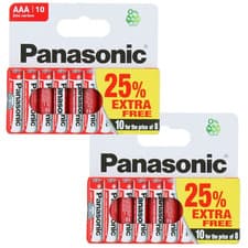 Image of 20x AAA Genuine Panasonic Zinc Carbon Batteries - New LR03 1.5V MN2400 Long Exp