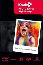 Image of KOALA 6x4 Inch Glossy Photo Paper 100 Sheets 200 GSM for Inkjet Printers