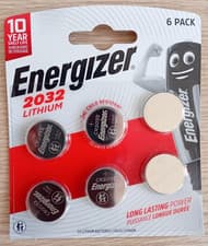 Image of 6 x Energizer CR2032 3V Lithium Coin Cell Battery DL2032, BR2032, SB-T15