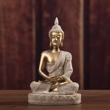Image of Oriental Culture Buddhist Figurine Ornament Buddha Statue Zen Ornament Indoor UK