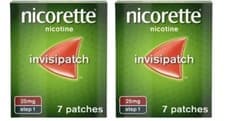Image of Nicorette 14 x InvisiPatch 25mg Step 1 Quit Smoking Exp 2027 Flatpacked