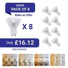 Image of Pack of 8 GU10 LED BULB 7W 600-6500K Cool White Dimmable- Spotlight free post🔥