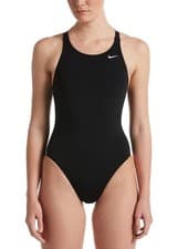 Image of Nike Hydrastrong Solid Fastback One Piece Swimsuit - Black
