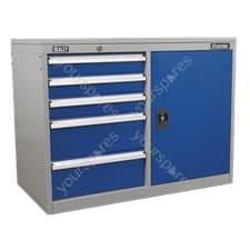 Image of Sealey Premier Industrial? Cabinet/Workstation with 5 Drawers & 1 Shelf