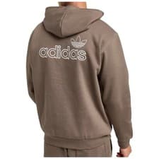 Image of Adidas Originals JY2064 Trefoil Pullover Hoodie Earth Brown Mens Size XS NEW